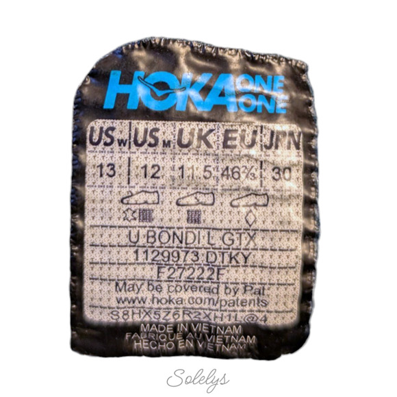 HOKA ONE ONE U Bondi L GTX Deep Teal Kayaking Unisex Waterproof Sneaker Mens 12 - Picture 4 of 10